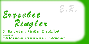 erzsebet ringler business card